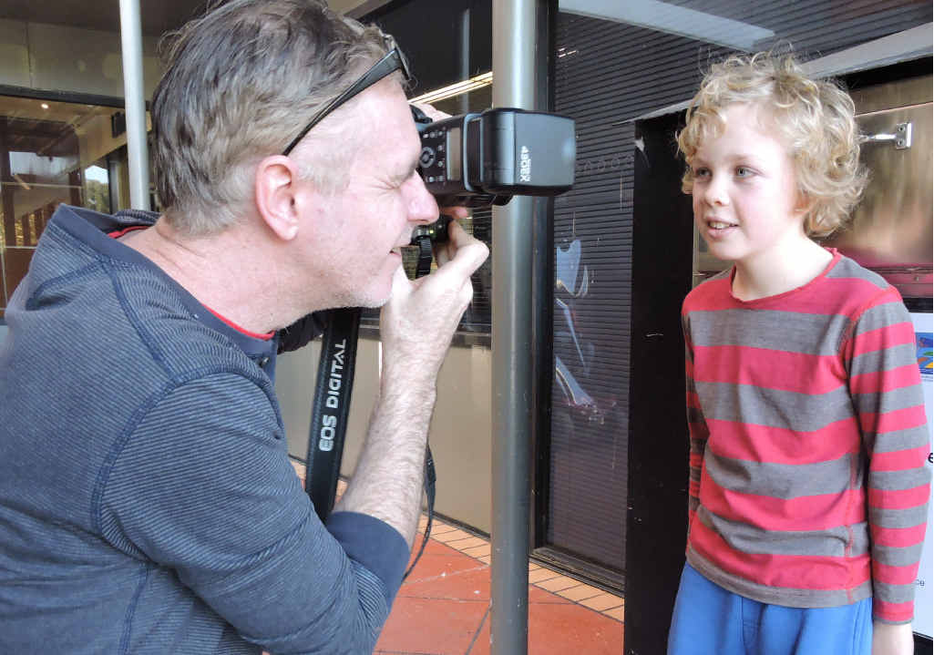 IN FOCUS: Jasper Thompson getting his portrait taken by Robert Fenton. IN FOCUS: Jasper Thompson getting his portrait taken by Robert Fenton.